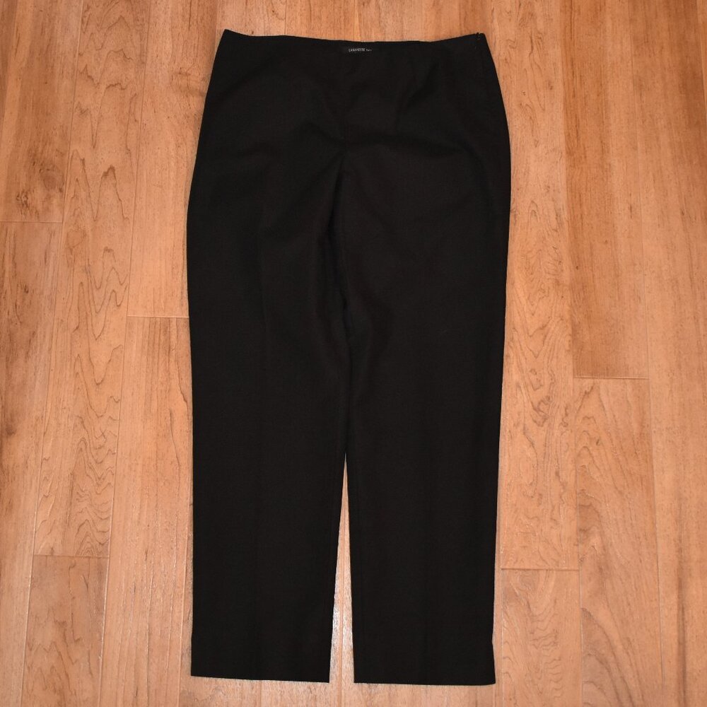 Lafayette 148 New York‎ Trousers Womens Black Side Zip Straight Leg
